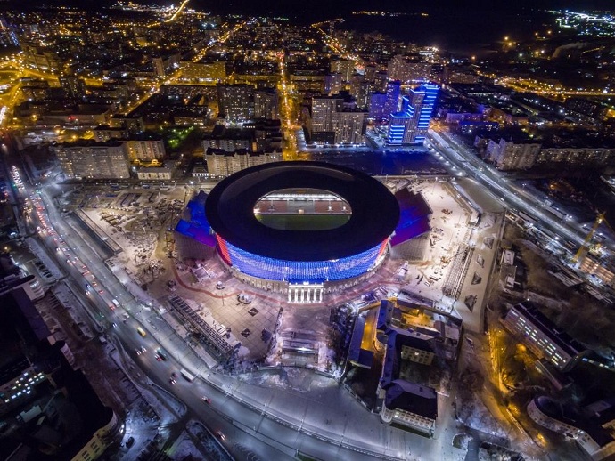 «Екатеринбург-Арена» почти готова к ЧМ-2018: строительные работы на завершающем этапе