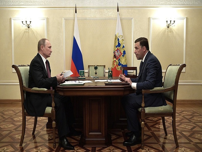 Владимир Путин провёл встречу с Евгением Куйвашевым