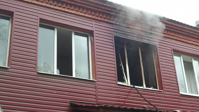 В Екатеринбурге горела медсанчасть на улице Короленко
