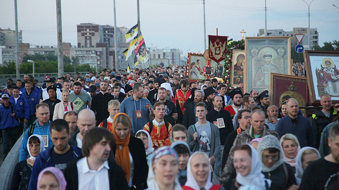 Перекрытия улиц в Екатеринбурге во время Царского крестного хода