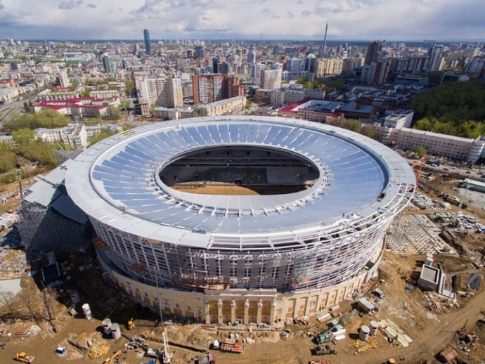 На Центральном стадионе Екатеринбурга началась реставрация исторических элементов