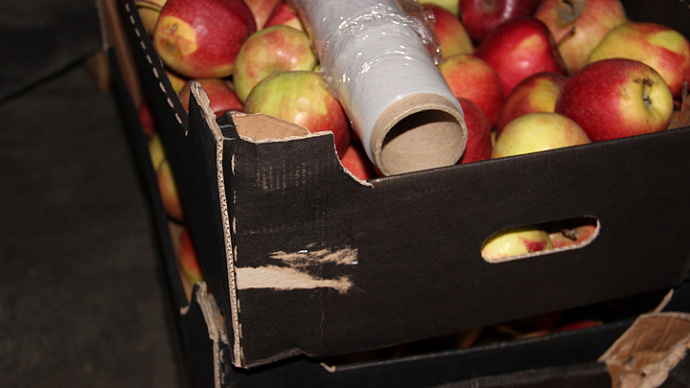 В Екатеринбурге уничтожили около 4000 кг яблок неизвестного происхождения