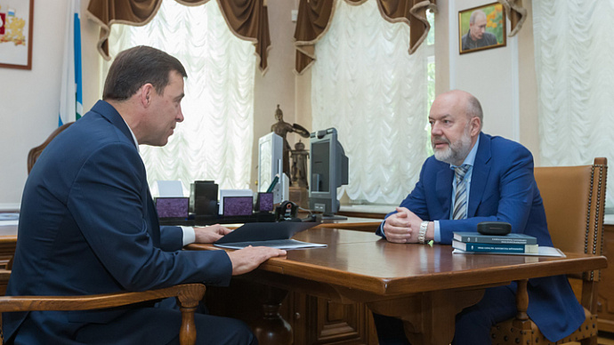 Евгений Куйвашев и Павел Крашенинников обсудили развитие библиотеки Белинского
