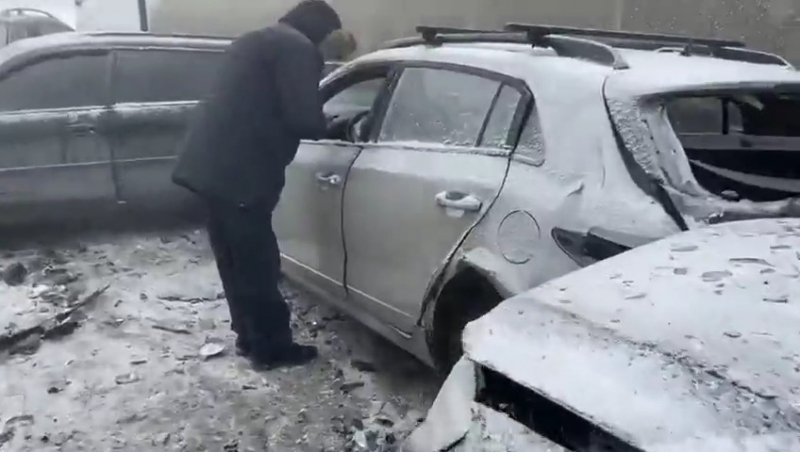 Массовый замес на Челябинском тракте: столкнулись 20 автомобилей