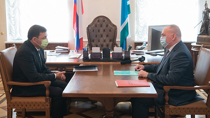 Евгений Куйвашев встретился с новым главой свердловского Минздрава