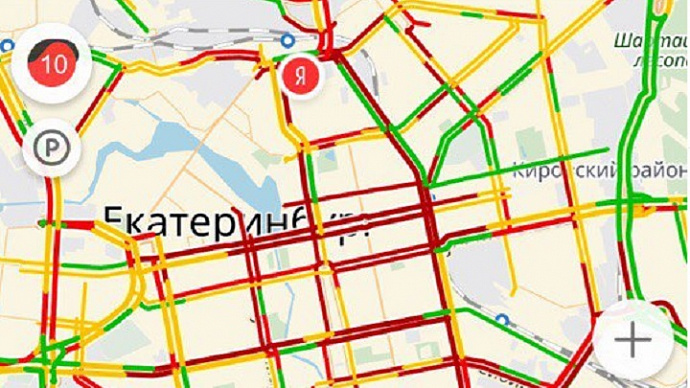 Екатеринбург встал в 10-бальные пробки из-за снегопада