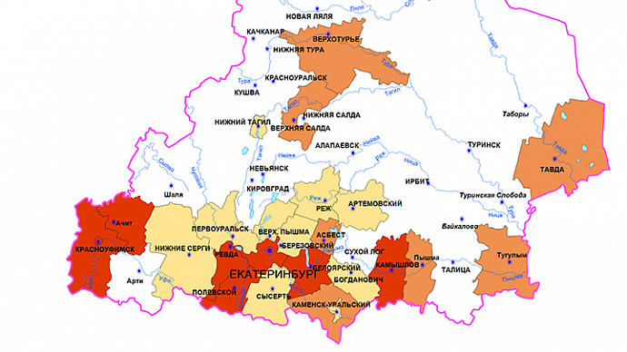 Статистика COVID-19 по городам Свердловской области на 28 апреля